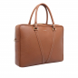 Preview: Briefcase made of grained calf leather brown contrast stitching